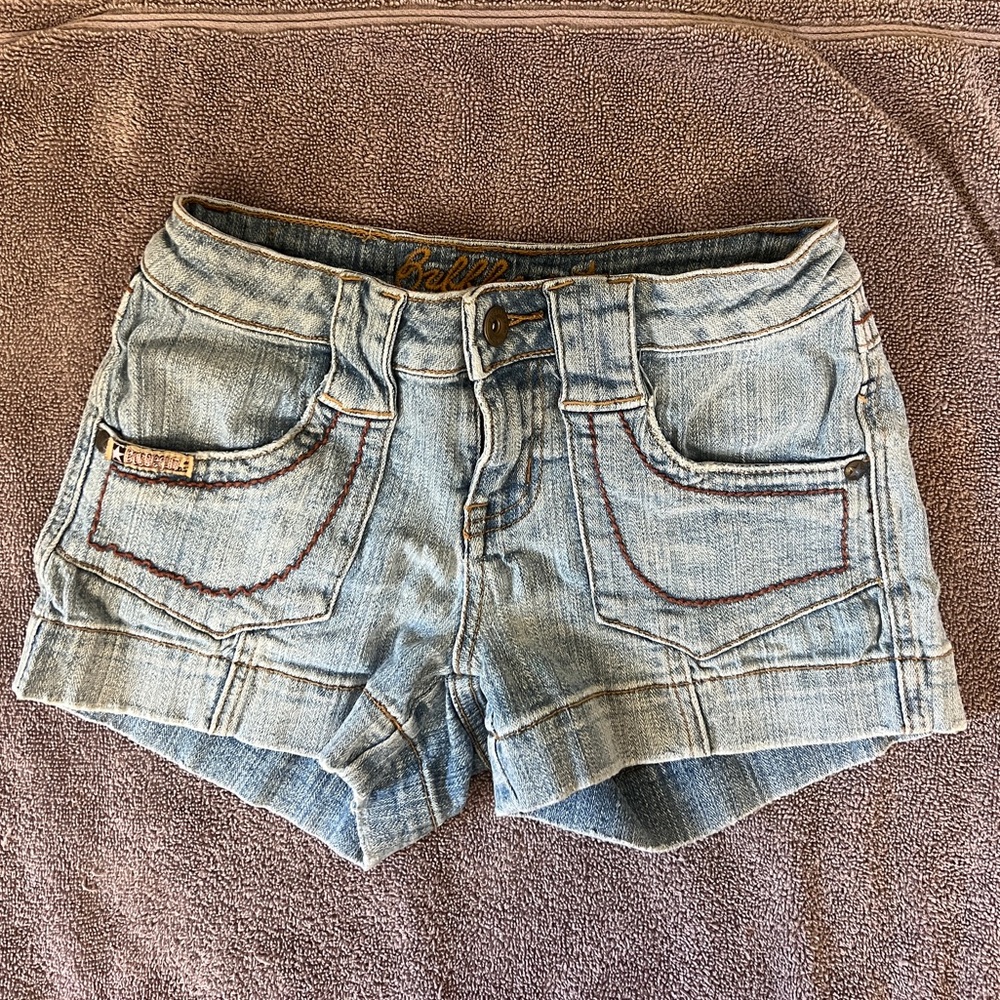 Y2K Tru Low Rise Light Blue Jean Shorts - Bubblegum USA